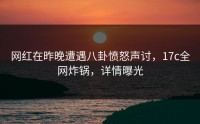 网红在昨晚遭遇八卦愤怒声讨，17c全网炸锅，详情曝光