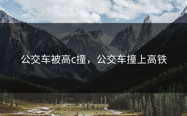 公交车被高c撞，公交车撞上高铁
